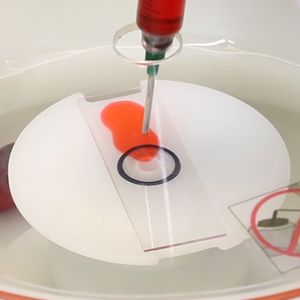 Embedded chuck for microscope slides